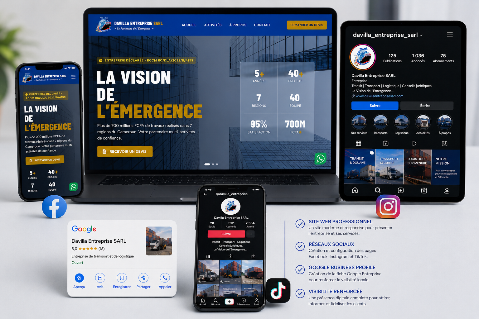 'Création de site web & présence digitale'